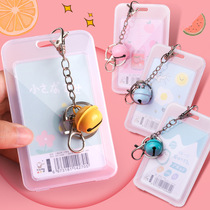 Cutting Sleeve Bus Meal Card Student Campus Door Forbidden Card Cover Cute Young Girl Ins ropes Hard shell documents protective sleeves
