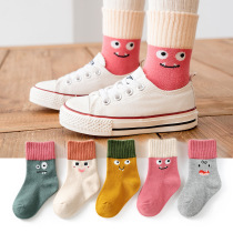 Childrens socks cotton spring and autumn boneless big boys and girls socks floor socks baby baby breathable girl socks