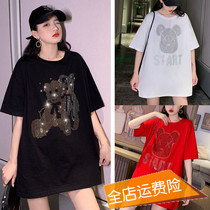 Pregnancy Woman Dress Summer Dress T-shirt Pure Cotton Fashion Subsection Short Sleeve Loose Pregnant Woman Blouse With Long Summer Undershirt Boomer