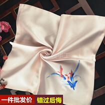 Su embroidered handkerchief hand embroidered flower orchid business gift Suzhou silk personality gift double handkerchief square towel