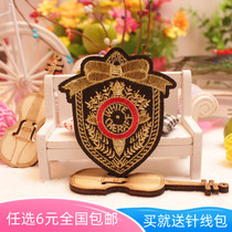 Foreign trade clothing accessories cloth stick DIY embroidery fabric badge patch patch back glue ironing crown badge shape