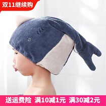 Childrens dry hair hat girl 2021 new direct wear children super cute super strong absorbent quick-drying baby shower cap