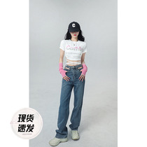 Aunt Barbie short sleeve T-shirt woman 2022 Summer new body Shot girl short style Dew Navel Strap sleeve Cuff Tide Blouse