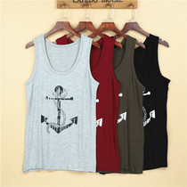 Summer Modale vest mens casual sports beating undershirt fat and fatter plus size sleeping clothes fags can be worn out