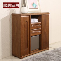 Solid wood shoe walnut color walnut wood door solid wood xie chu 1 2 m Changquan solid wood furniture style