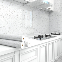 Kitchen wallpaper self-adhesive waterproof anti-oil stickers Porcelain tiles anti-tide stove with marble wallpaper pairs against the wall