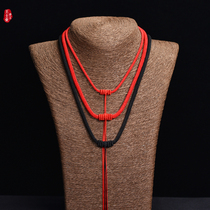 High-end handmade jade jade Jade gold Buddha brand pendant necklace lanyard men and women clavicle short pullover pendant red black