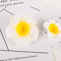 Size 2 frangipani flower photo props ins limelight flower accessories shooting props ornaments Picnic beach vacation decoration Net red nail art travel shooting Gu Mei props ornaments trinkets