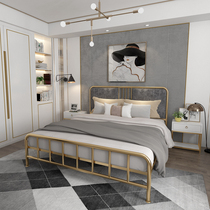Simple Iron Art Bed Golden Iron Frame Bed Twin Beds 1 8 m Nordic Ins Iron Bed Small Family Type Single Bed 1 5 m