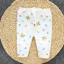 Baby strap warm pants autumn and winter baby cotton open file single warm pants newborn pants open crotch pants 1