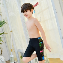 Boy swim trunks boy flat corner swimming pants CUHK Scout pants 50% PANTS SWIMSUIT CHILDRENS SWIMSUIT PANTS SWIMSUIT