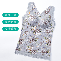 Breast bra cancer surgery special two-in-one breast bra cotton underwear long vest women Summer with chest pad