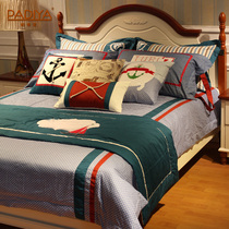 Model room bedding Multi-piece satin villa home kit Mediterranean Bedding Model room full set with core