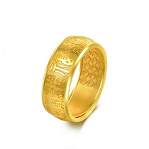  Fashion new sand gold Baifu ring mens jewelry gold-plated ring gold jewelry