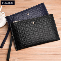 European Station genuine leather handbag Male 2021 new fashion large capacity Soft leather Single shoulder inclined satchel envelope pouch bag