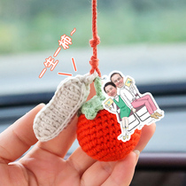 Persimmon Peanuts Car Pendant in the car Safe in the car Hanging Accessories On-board Goddess Nice Things Happen Upscale Car Hang Decorations