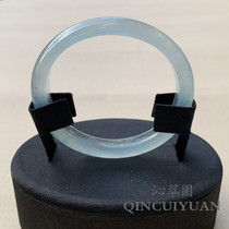 Myanmar natural jadeite a goods high ice clear bottom wood snow cotton bracelet women's imperial concubine bracelet high goods