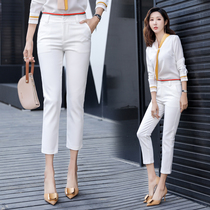 Jeans womens straight loose 2020 Autumn New velvet high waist slim Joker white casual pants