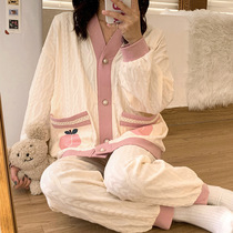 Pregnant Woman Sleepwear Spring Autumn Pure Cotton Cotton Cloth Lunar Subsuit Summer Thin Postnatal Maternal Breastfeeding Three 5 Four 6 Women March 4