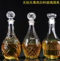 Creative red wine bottle a catty glass sealed personalized wine bottle empty bottle household decoration empty bottle 500ml transparent