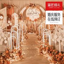 Honey carpenter national store wedding service Wedding decoration site Wedding company wedding stage theme planning and construction
