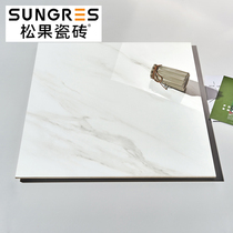 Pine cones Nordic jazz white marble tiles full glaze bathroom kitchen wall tiles living room floor tiles 600 800