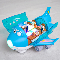 Childrens toy boy baby multifunction net red plane puzzle will sing and dance 3 electric 5 passenger plane 1 1-2 years old