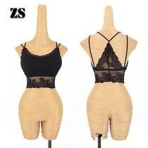 zs Latin dance modern dance dress sexy lace beauty back sling dance underwear backless with chest pad y128