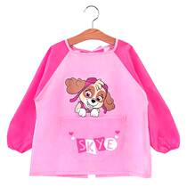 Wang Wang Team childrens clothes painting clothes waterproof aprons anti-dressing girls painting eating children Girls baby long
