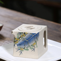 Bajiao Xinyu Painted (Guo Gong) Teacher Jiang made the original mine white mud square purple sand teapot