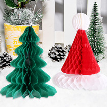 New Christmas decoration cellular paper Christmas tree Christmas tree Christmas hat party decoration items Christmas hanging