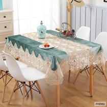 embroidered table dining table cover Blue table cloth flower