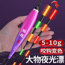 Bite hook color discoloration day and night with big electronic night light drifting and coarse tail fishing long-cast tuna drift