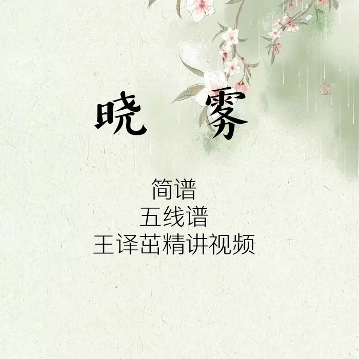 Xiaowu's simple notation, guzheng notation, and five-line notation video