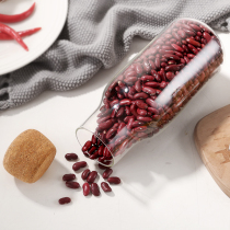 Glass sealed can with lid small household storage tank creative sugar jar coffee bean bottle thickened small with lid