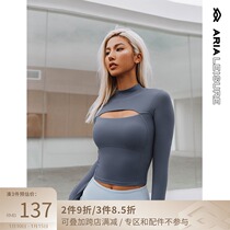 ARIALEISURE X-SOFT Stretch Fitness Long Sleeve Top Women Hollow Body Hollow Body Tight Yoga Clothing Sports T-shirt