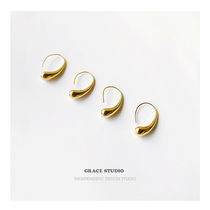 G S Versailles minimalist lukewarm earrings female short briefs 100 hitch metal texture earrings high-grade earrings