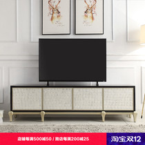 Light luxury TV cabinet coffee table combination post-modern living room set modern simple paint household small floor cabinet