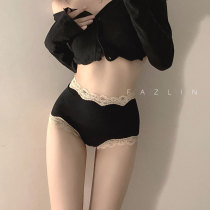 Retro High Waist Collection Underpants Lace Lace glutes Hip Seamless Day Tying hip Hip Triangle Bundle Waist Lady Briefs