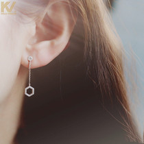 High-end earrings summer long fresh earrings 2021 new trendy Korean temperament wild ear clip female without pierced ears