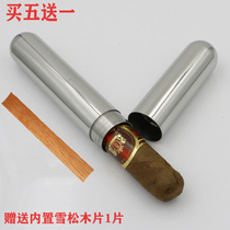 Cigar moisturizing tube Cohiba humidor portable set moisturizing sealed cigar tube single chimney cedar wood