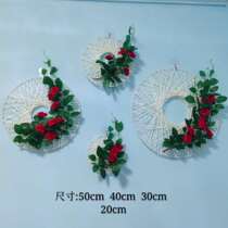 Chinese simulation rose wall decoration Creative living room entrance corridor clothing store wall wall decoration hanging flowers