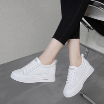 This years popular small white shoes with skirts 2021 new womens shoes with Inner height summer platform white casual shoes