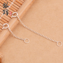 s925 sterling silver diy accessories necklace spring buckle cross chain extension chain lobster buckle hand woven accessories material