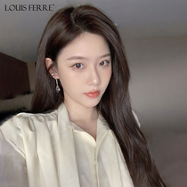 Lace is divided into eight characters bangs can tie a ball head wig female Xia Zhen hair full human hair simulation straight hair silk full head cover