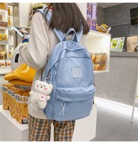 Bag Girl Han Edition Original Juku Uzzang High School College Students Big Capacity Ins Day Department Brief About Double Shoulder Bag Backpack Summer