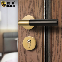Eagle shield door lock interior bedroom PVD golden door lock toilet wooden door handle silent split lock home