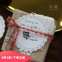 Core Mo retro sentiment card thick cotton card paper note lace decoration hand book bookmark gift message small card