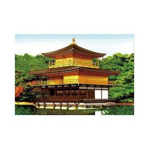 Japan Artisanal assembly Fuji Meiji model Luyuan Temple Golden Attic Temple Roof Tea Color Coating Specifications Gift Pendulum