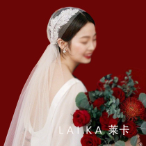 Retro bridal veil fashion bag hat yarn 1 5 m long lace headwear photo studio photo tour hand-made beads